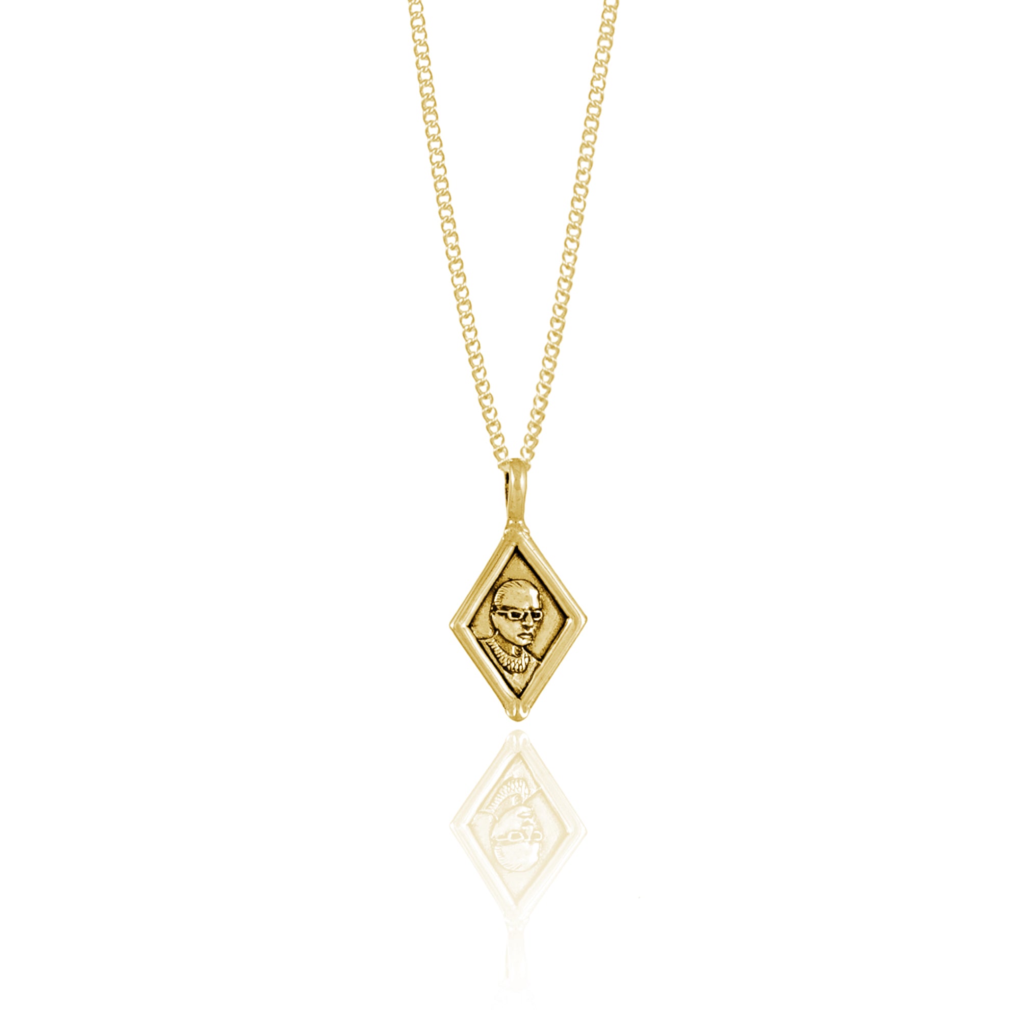 Ruth Bader Ginsberg Pendant for Equality Necklace - Gold