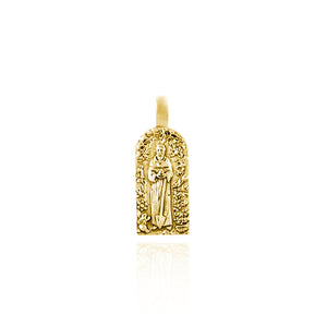 St Fiacre - Patron Saint of Gardening - CHARM ONLY - Gold