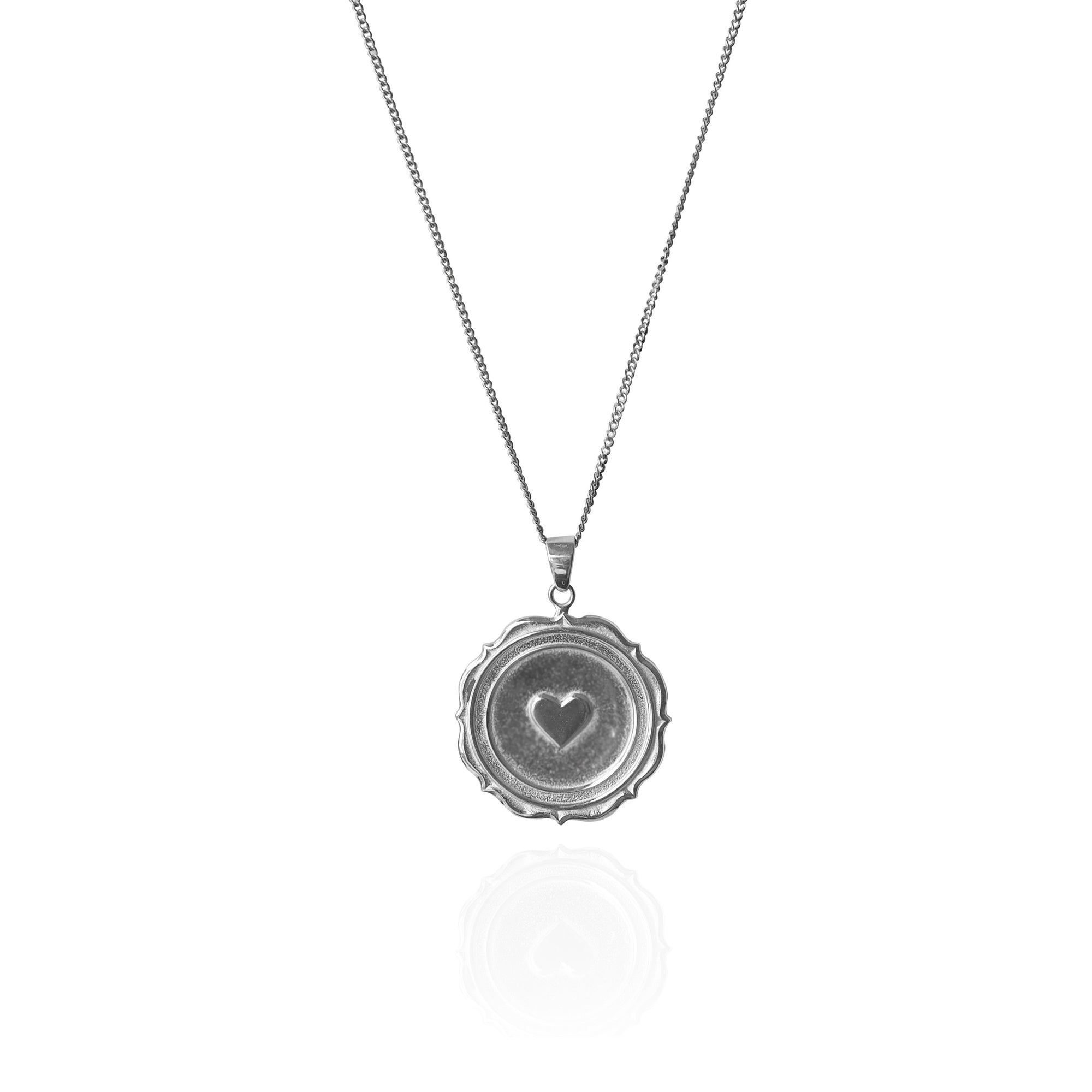 Serena Pendant Sterling Silver Heart Necklace