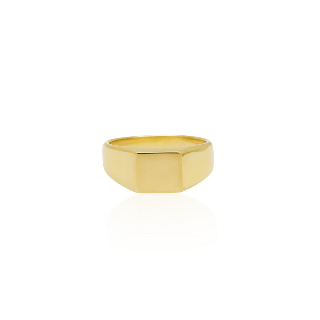Luna & Rose Classic Square Signet Ring - Gold