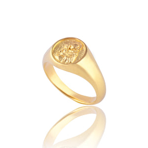 St Anthony Saint of Miracles Gold Signet Ring
