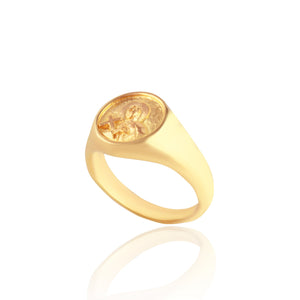 St Gerard - Gold Signet Ring