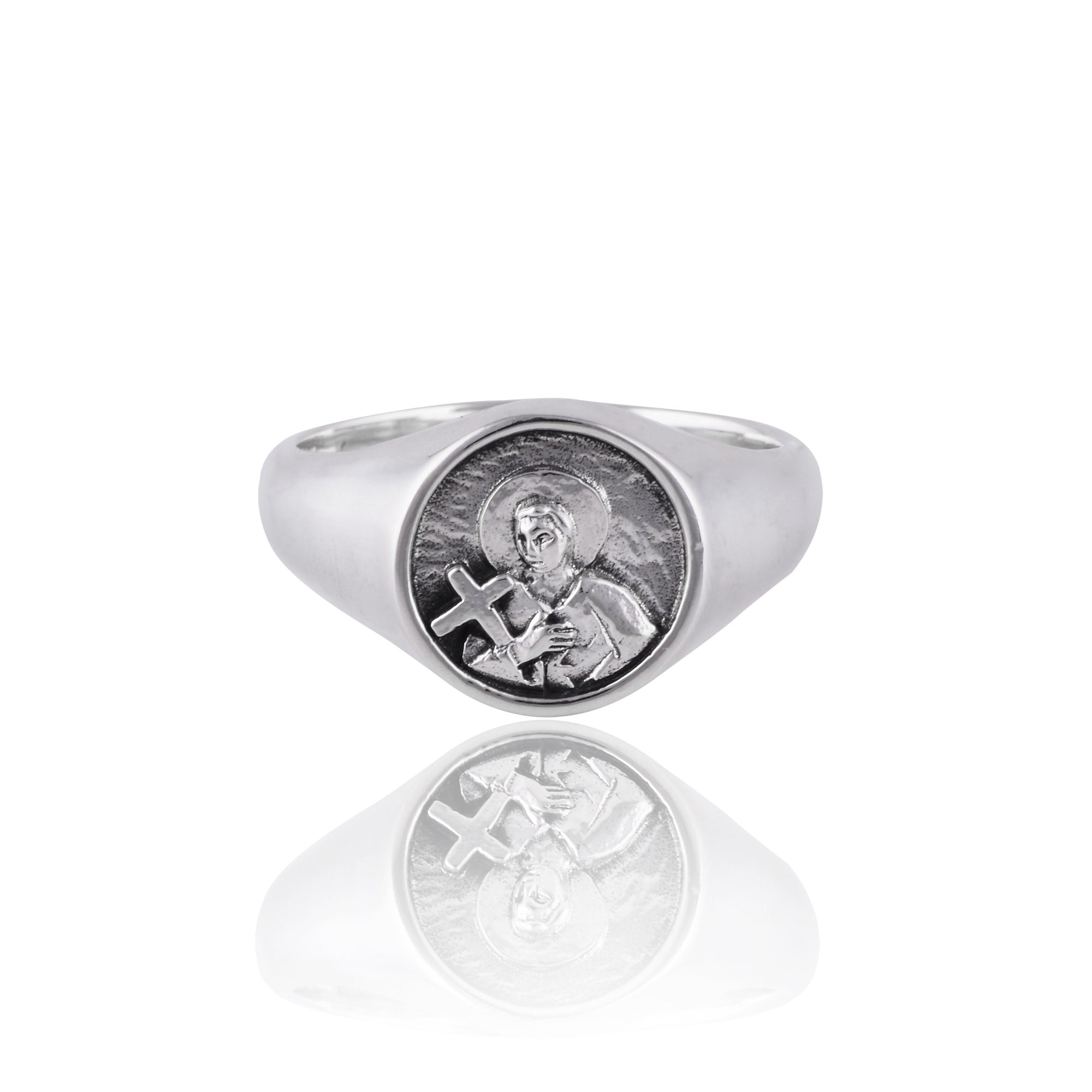 St Gerard Signet Ring - Silver