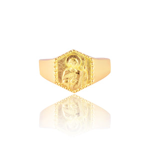 St Jude Gold Signet Ring