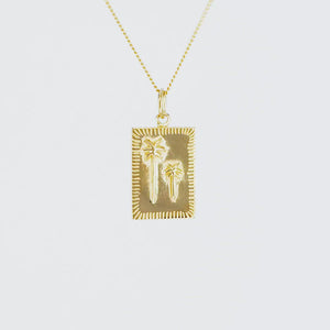 9KT SOLID GOLD - Pacific Palm Necklace